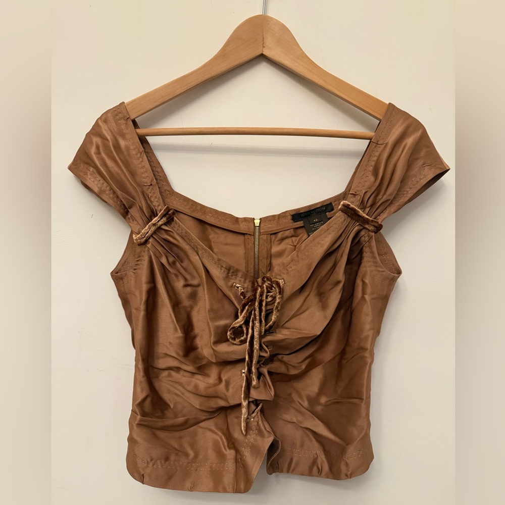 Louis Vuitton Brown Crop Top
